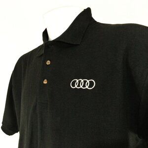 AUDI Car Dealership Employee Uniform Polo Shirt Black NEW Size S Small